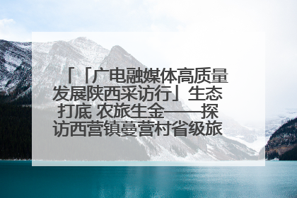 「广电融媒体高质量发展陕西采访行」生态打底 农旅生金——探访西营镇蔓营村省级旅游示范村的振兴密码
