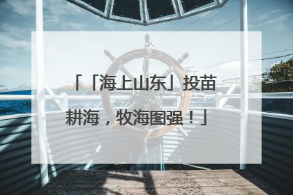 「海上山东」投苗耕海，牧海图强！
