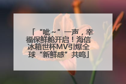 “呲～”一声，幸福保鲜舱开启！海信冰箱世杯MV引爆全球“新鲜感”共鸣