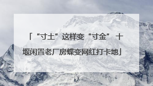 “寸土”这样变“寸金” 十堰闲置老厂房蝶变网红打卡地
