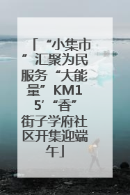 “小集市”汇聚为民服务“大能量”KM15′“香”街子学府社区开集迎端午
