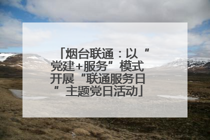 烟台联通：以“党建+服务”模式开展“联通服务日”主题党日活动