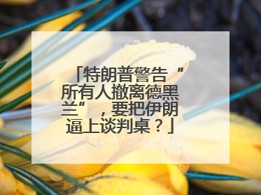 特朗普警告“所有人撤离德黑兰”，要把伊朗逼上谈判桌？