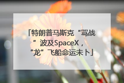 特朗普马斯克“骂战”波及SpaceX，“龙”飞船命运未卜