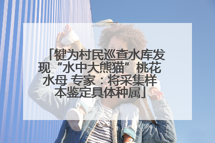 犍为村民巡查水库发现“水中大熊猫”桃花水母 专家：将采集样本鉴定具体种属