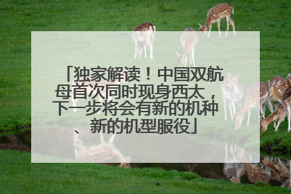 独家解读！中国双航母首次同时现身西太，下一步将会有新的机种、新的机型服役