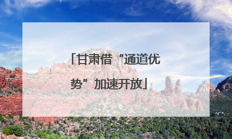 甘肃借“通道优势”加速开放