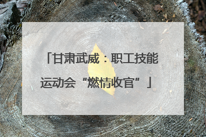 甘肃武威：职工技能运动会“燃情收官”