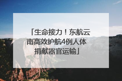 生命接力！东航云南高效护航4例人体捐献器官运输