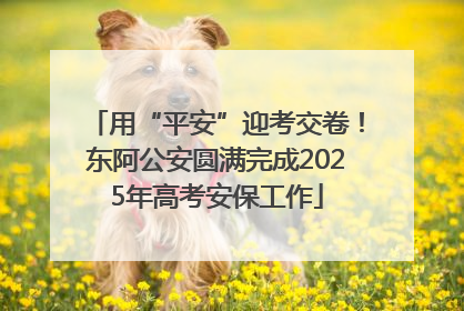 用“平安”迎考交卷！东阿公安圆满完成2025年高考安保工作
