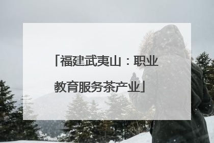 福建武夷山：职业教育服务茶产业
