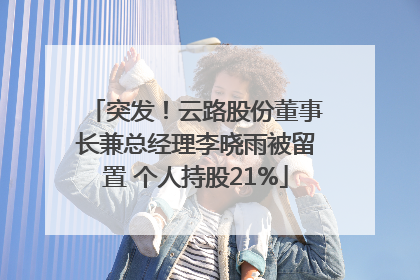 突发！云路股份董事长兼总经理李晓雨被留置 个人持股21%