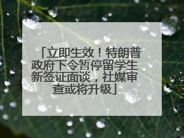 立即生效！特朗普政府下令暂停留学生新签证面谈，社媒审查或将升级