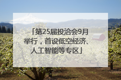 第25届投洽会9月举行，首设低空经济、人工智能等专区