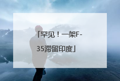 罕见！一架F-35滞留印度