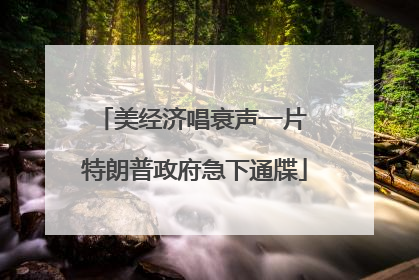 美经济唱衰声一片 特朗普政府急下通牒