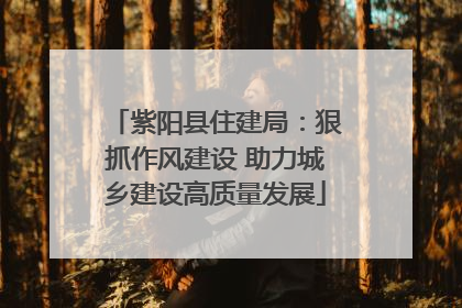 紫阳县住建局：狠抓作风建设 助力城乡建设高质量发展