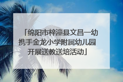 绵阳市梓潼县文昌一幼携手金龙小学附属幼儿园开展送教送培活动
