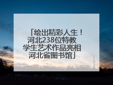 绘出精彩人生！河北238位特教学生艺术作品亮相河北省图书馆