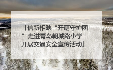 信新相映“开萌守护团”走进青岛朝城路小学 开展交通安全宣传活动