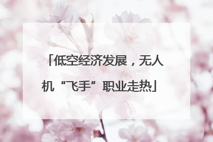 低空经济发展，无人机“飞手”职业走热
