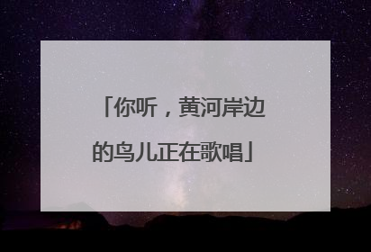 你听，黄河岸边的鸟儿正在歌唱