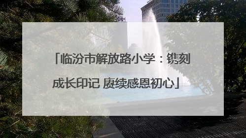 临汾市解放路小学：镌刻成长印记 赓续感恩初心