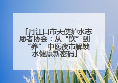 丹江口市天使护水志愿者协会：从“饮”到“养” 中医夜市解锁水健康新密码