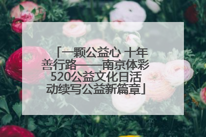一颗公益心 十年善行路——南京体彩520公益文化日活动续写公益新篇章