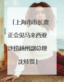 上海市市长龚正会见马来西亚沙捞越州副总理沈桂贤