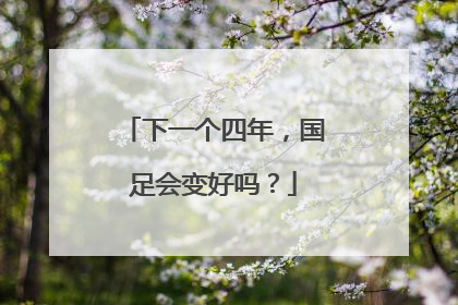 下一个四年，国足会变好吗？