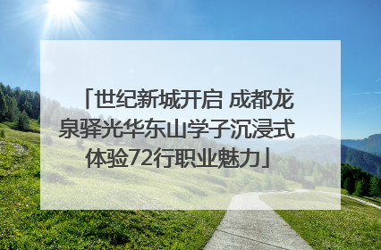 世纪新城开启 成都龙泉驿光华东山学子沉浸式体验72行职业魅力