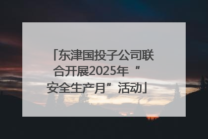 东津国投子公司联合开展2025年“安全生产月”活动