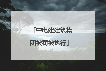中电建建筑集团被罚被执行