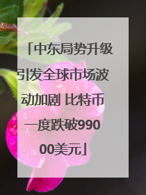 中东局势升级引发全球市场波动加剧 比特币一度跌破99000美元