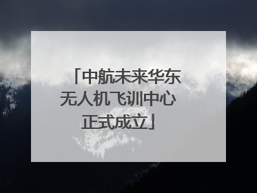 中航未来华东无人机飞训中心正式成立