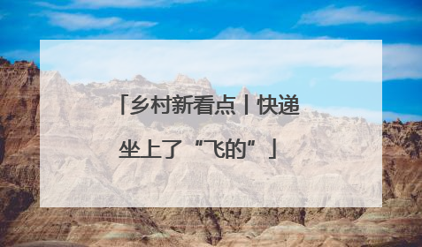 乡村新看点丨快递坐上了“飞的”