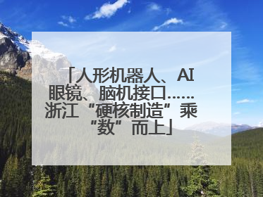人形机器人、AI眼镜、脑机接口……浙江“硬核制造”乘“数”而上