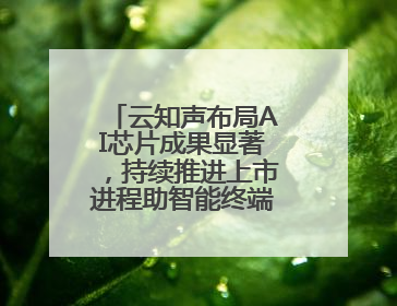 云知声布局AI芯片成果显著，持续推进上市进程助智能终端产业升级