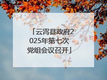 云霄县政府2025年第七次党组会议召开