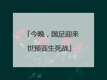 今晚，国足迎来世预赛生死战
