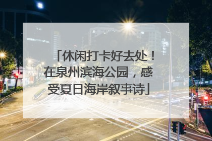 休闲打卡好去处！在泉州滨海公园，感受夏日海岸叙事诗