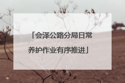会泽公路分局日常养护作业有序推进