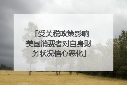 受关税政策影响 美国消费者对自身财务状况信心恶化