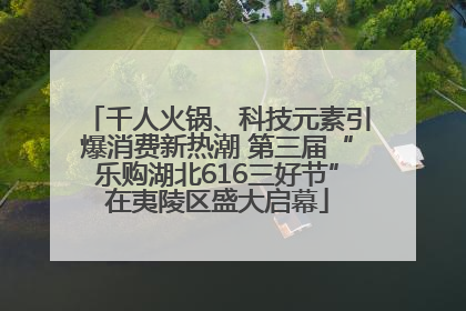 千人火锅、科技元素引爆消费新热潮 第三届“乐购湖北616三好节”在夷陵区盛大启幕