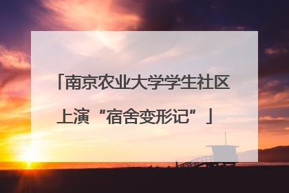 南京农业大学学生社区上演“宿舍变形记”