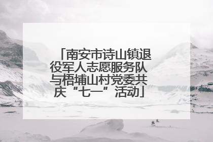 南安市诗山镇退役军人志愿服务队与梧埔山村党委共庆“七一”活动