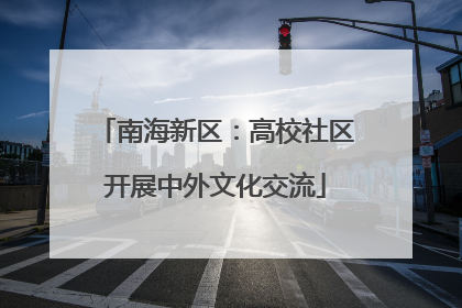 南海新区：高校社区开展中外文化交流