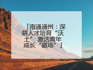 南通通州：深耕人才培育“沃土” 激活青年成长“磁场”