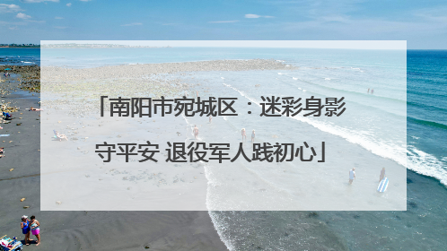 南阳市宛城区：迷彩身影守平安 退役军人践初心